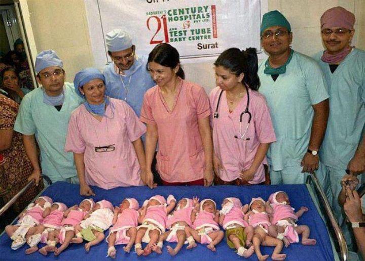 در زایمانی عجیب, یک زن 11 نوزاد به دنیا آورد!! + عکس  