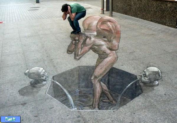 3D Street Art illusions by Eduardo Relero5 600x419 3D Street Art: Eduardo Releros illusions on pavements