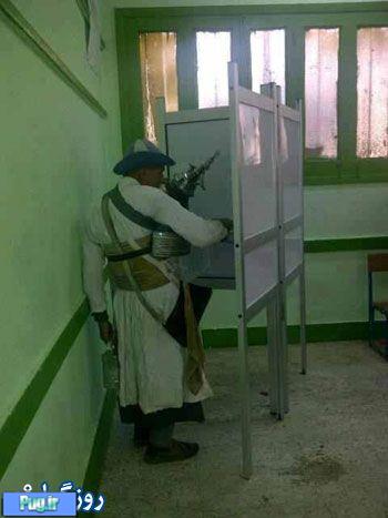 عکس: دو صحنه جالب در انتخابات مصر