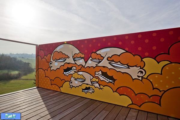 “نقاشی دیواری”بر روی ساختمان مدرن