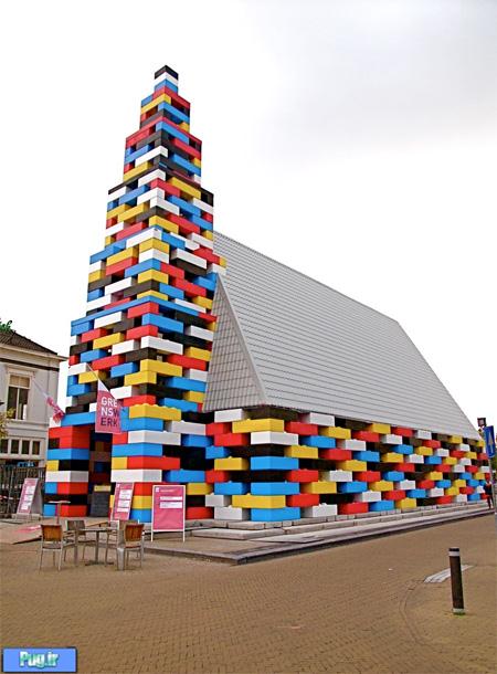 کلیسایی در هلند که از آجرهای لگو ساخته شده است