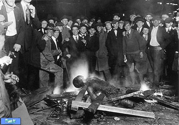 سوزاندن سیاه پوستان در امریکا!! + عکس