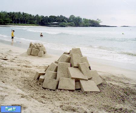 معماری با شن های ساحلی