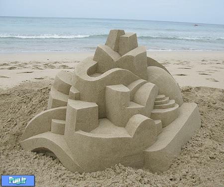 معماری با شن های ساحلی