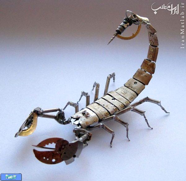 حشرات جالب با قطعات ساعت