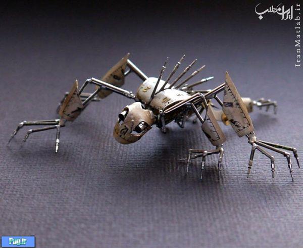 حشرات جالب با قطعات ساعت