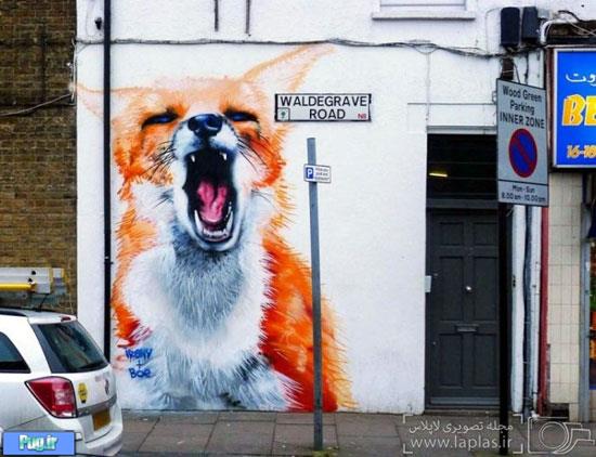 حیوانات روی دیوارهای لندن